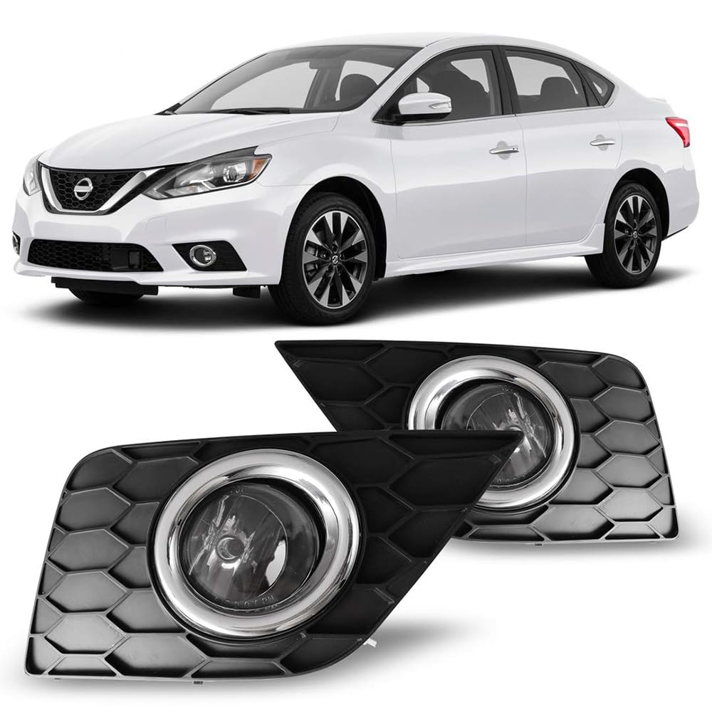 OEM Series Winjet for [2017-2019 Nissan Sentra] Driving Fog Lights + Switch + Wiring Kit