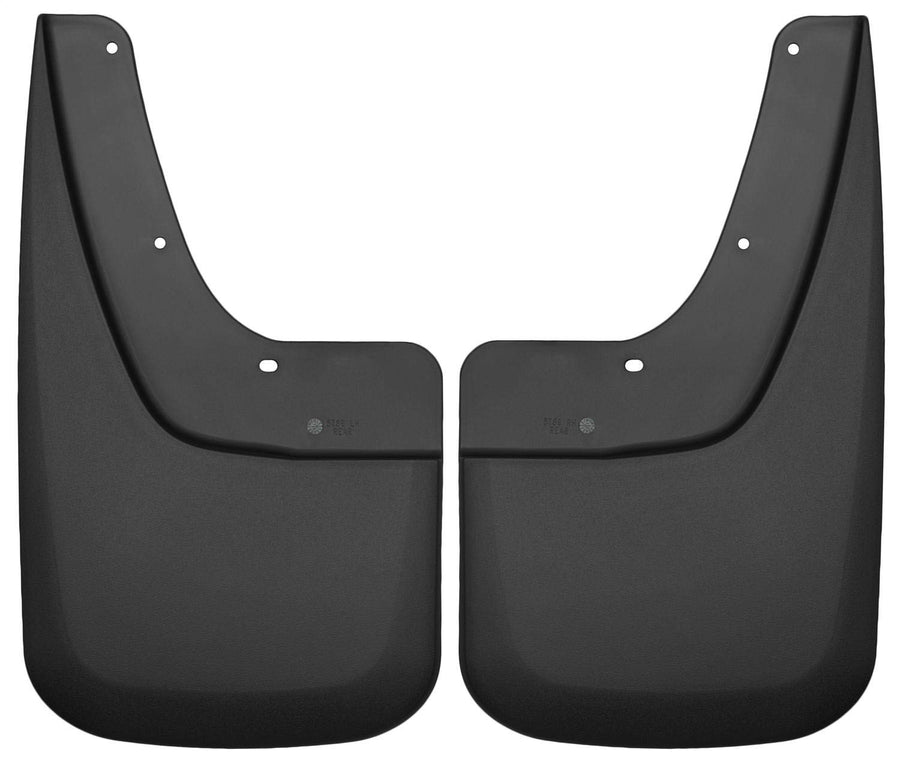 Mud Guards Husky Liners | Rear Mud Guards - Black | 57891 | Fits 2014-2018 GMC Sierra 1500, 2019 GMC Sierra 1500 Limited, 2015-2019 GMC Sierra 2500/3500 HD w/ Single Rear Wheels 2 Pcs