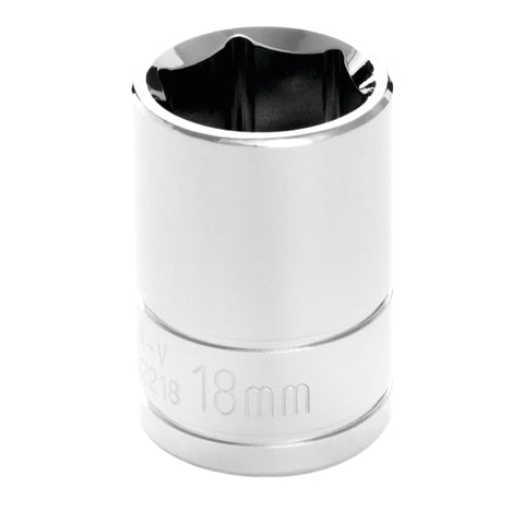 W32218 Performance Tool 1/2 Drive 18mm 6Point Socket, 1 Pack