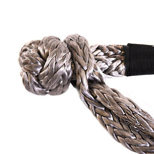 Shackle Rope TrailFX 7/16 Inch HMPE Synthetic Rope 7,500 Pound Working Load Limit 30,000 Pound Break Strength Black Single TrailFX WA047