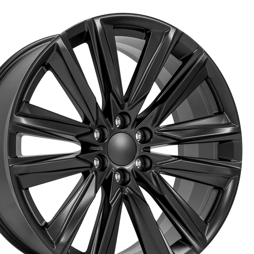 24 Inch OE Wheels CA91 Rim Fits Escalade Sport Style 6x139.7 24x10 Satin Black - Hollander 4869 (1)