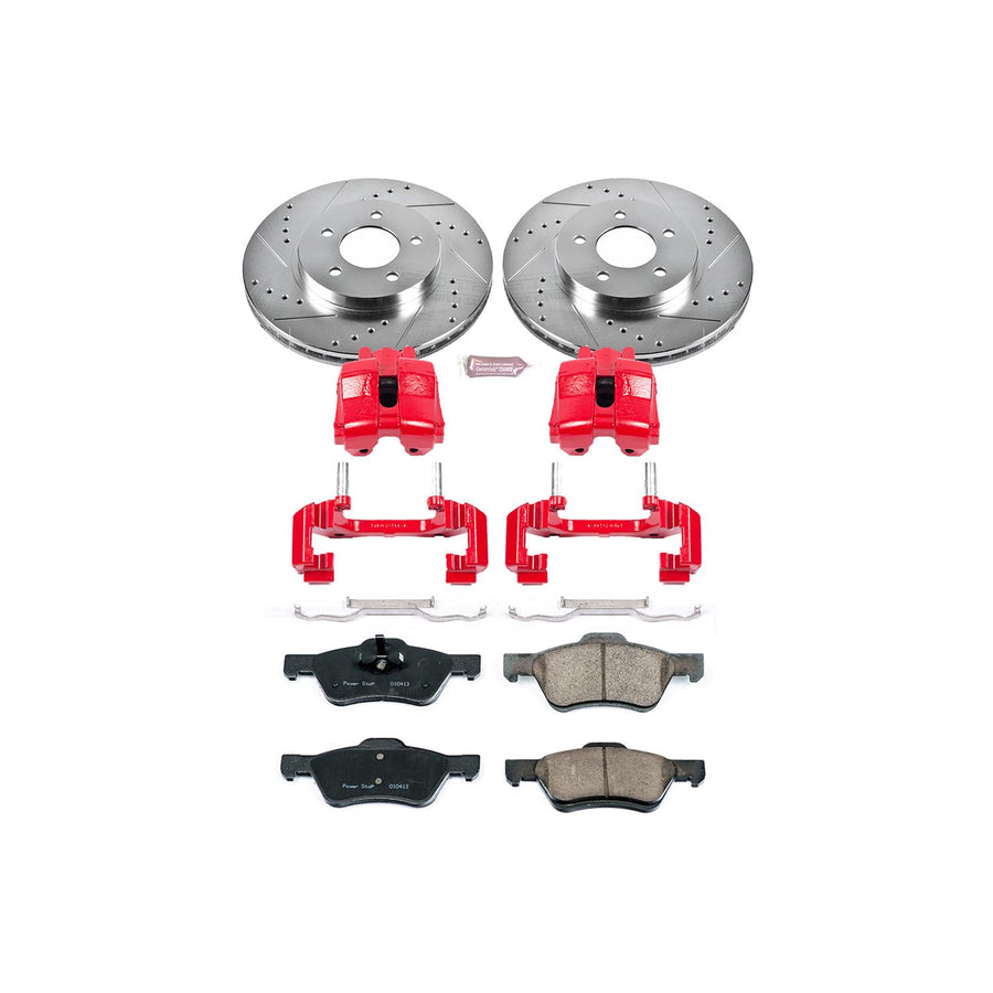 Power Stop Z23 KC5571 Evolution Sport Performance 1-Click Brake Kit with Caliper For Ford Escape 2010-2012, Mazda Tribute 2010-2011, Mercury Mariner 2010-2011 [Model Specific]