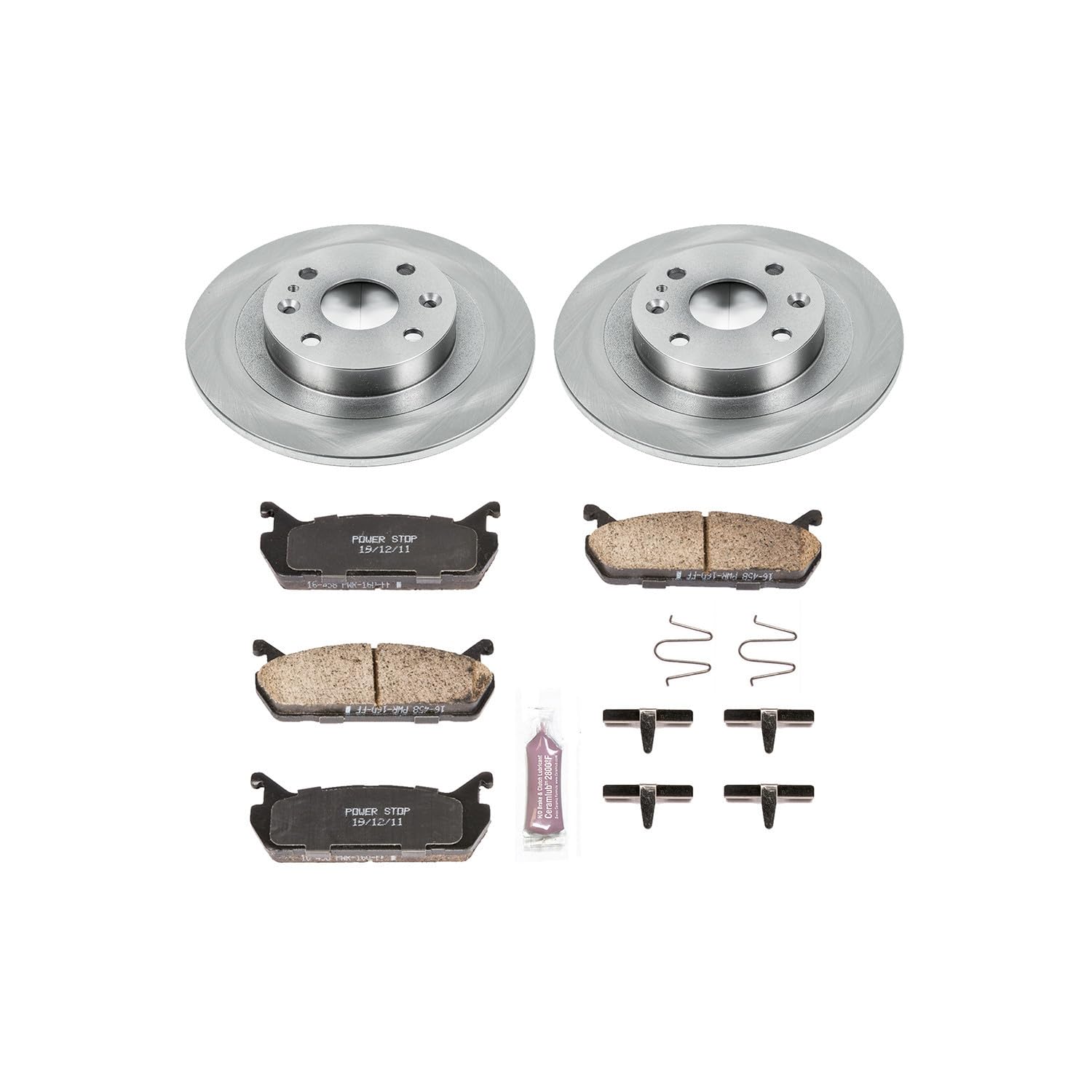 Power Stop Autospecialty KOE770 Rear Replacement Brake Kit-OE Brake Rotors & Ceramic Brake Pads