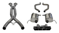 Sport Cat-Back Exhaust System Corsa Performance 14769CBBLK Dual Rear Exit Incl. 3 in. X Pipe 2.75 in. Over Axle Pipe Mufflers/Clamps/Polygon Tail Light Black PVD Tips