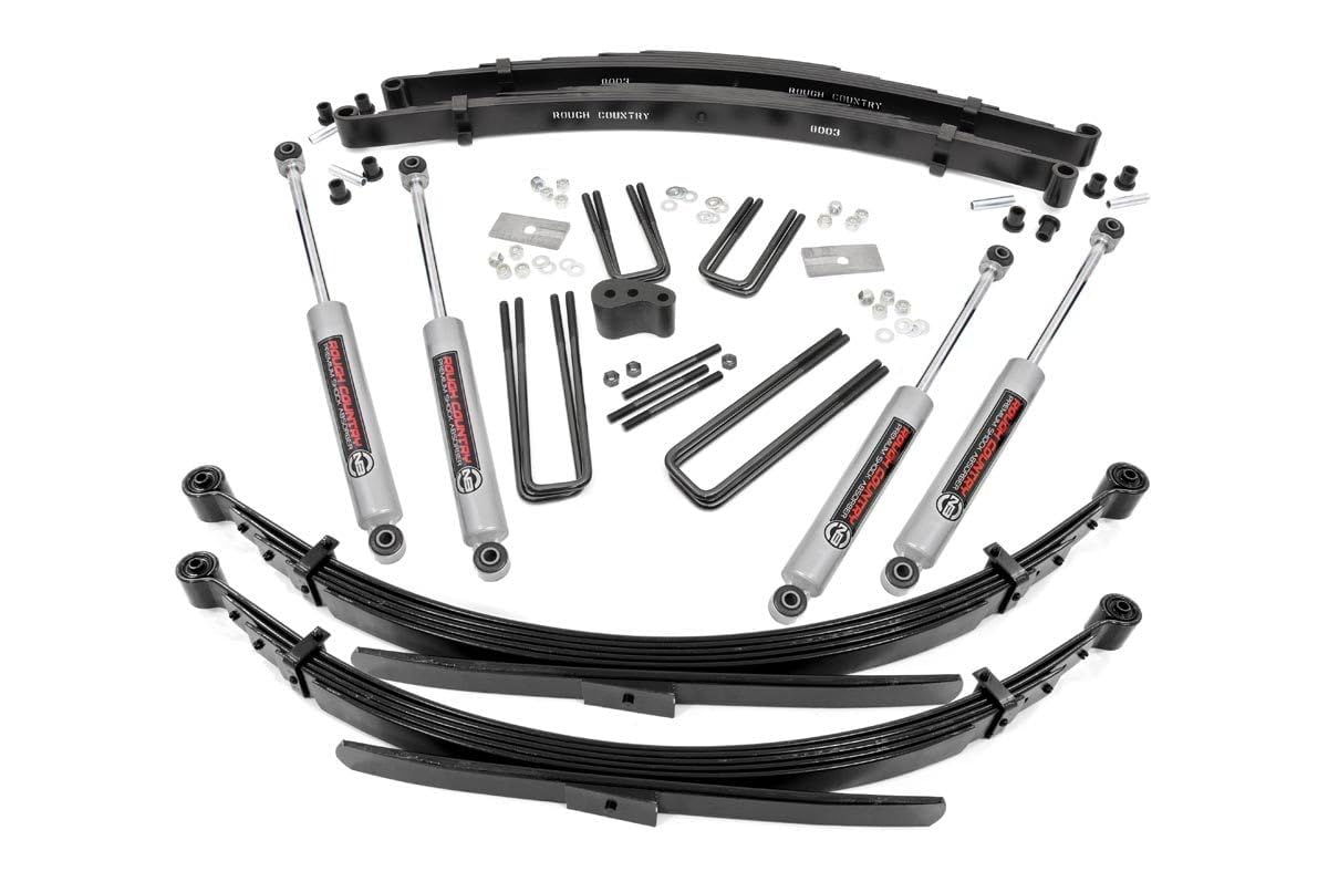 4" Lift Kit Rough Country for 1975-1977 Dodge W100/W200/W300 | Dana 44-335.20