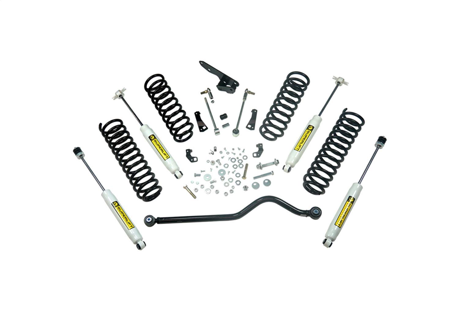 4" Superlift Lift Kit for Jeep Wrangler JK | Complete Lift Kit with Front & Rear Superlift Shadow Series Shocks | K941 | Fits 2007-2018 Jeep Wrangler JKU 4-Door