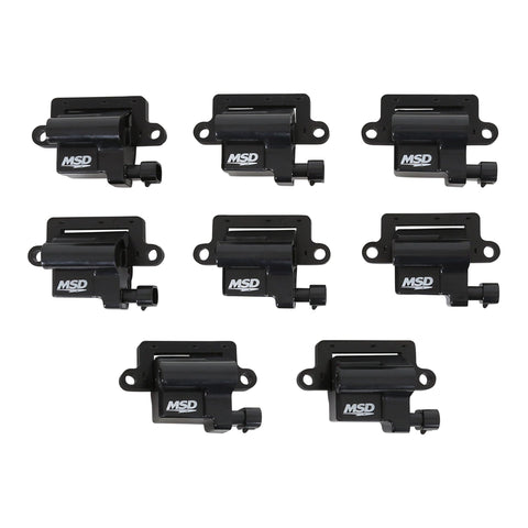 Blaster LS Series MSD 826483 Ignition Coil, Black, 8-Pack