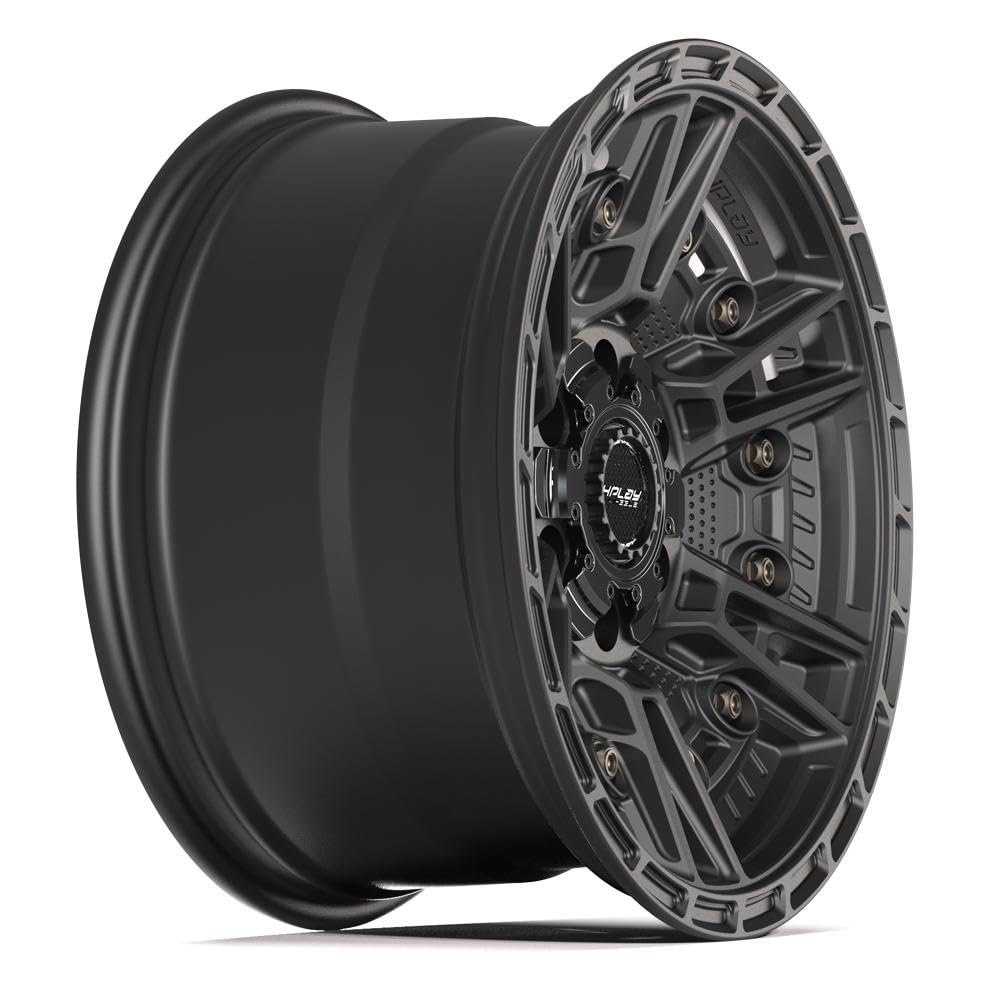 17 inch 4PLAY Wheels Rim Fits 6x135 + 6x139.7 Silverado Suburban Tahoe Expedition F150 Raptor 4PS01 17x9 Matte Black Wheels