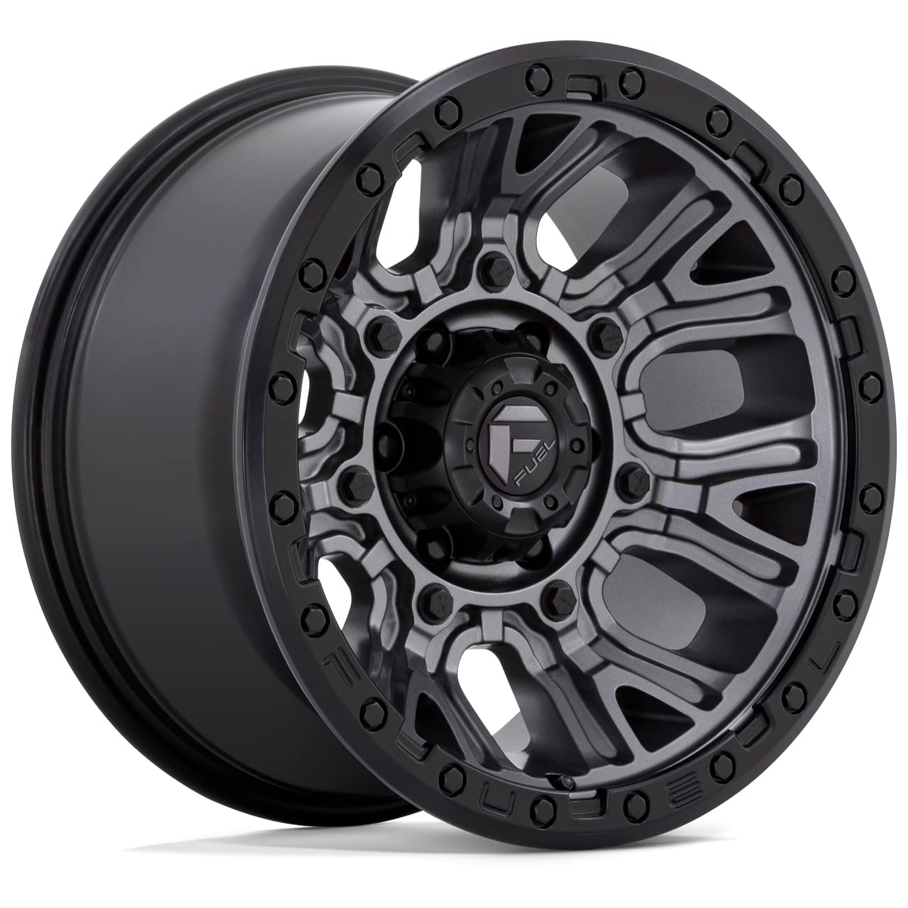 D825 TRACTION FUEL OFF-ROAD 17X9, 5X5.0, 5.04, 1mm MATTE GUNMETAL WITH BLACK RING - D82517907550
