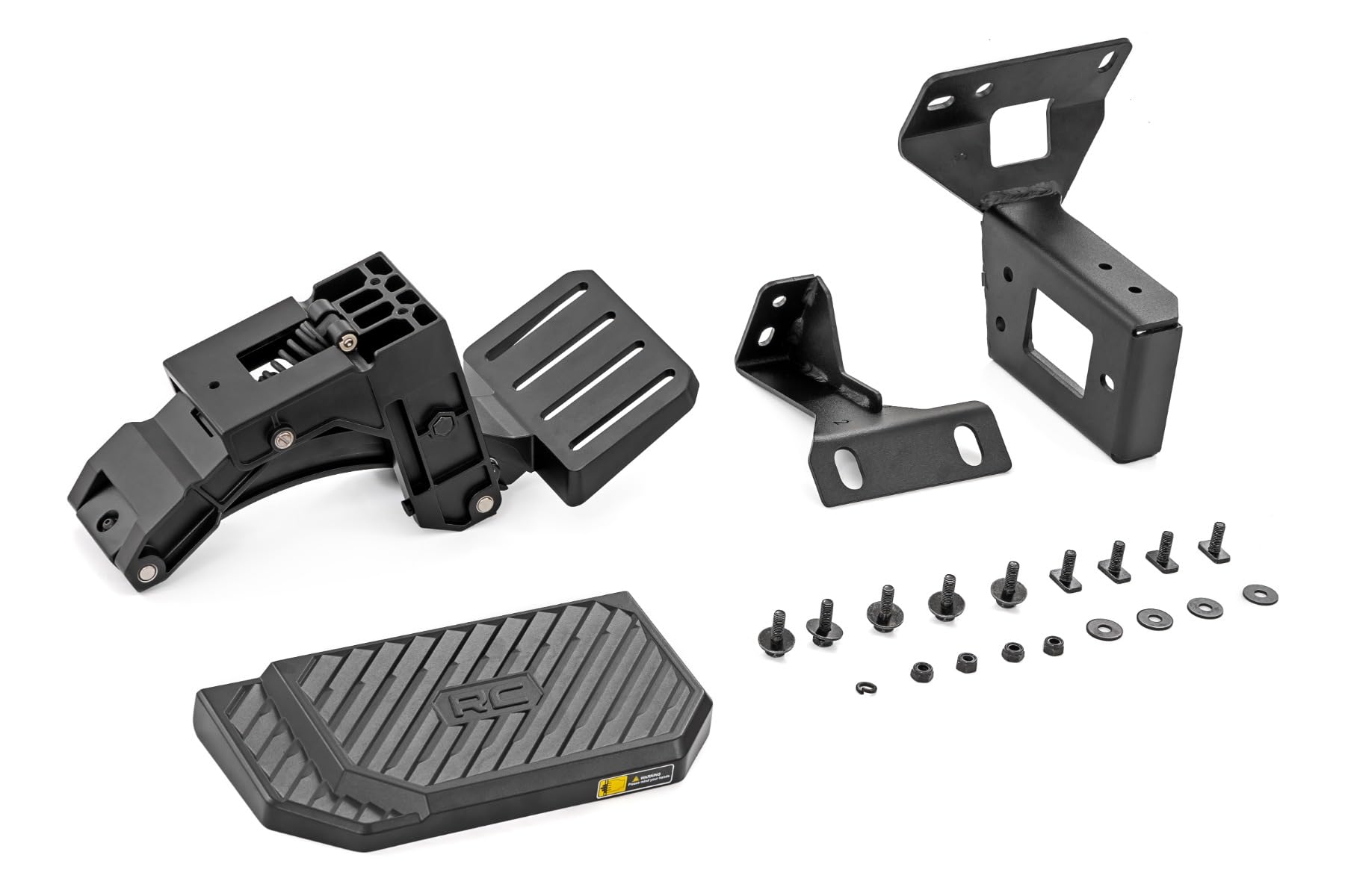 Rough Country Retractable Manual Bed Step for Ford F-150/Lightning (2021-2025) - 6" Wide Non-Slip Aluminum TailgateStep, 330 lb Capacity, Easy Bolt-On Install