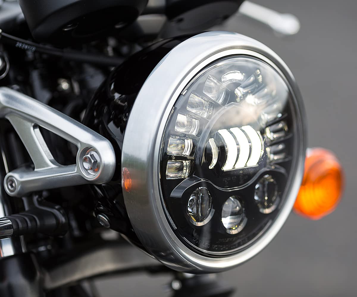 J.W. Speaker 0555011 Model LED High and Low Beam Adaptive Headlight with Black Inner Bezel, 1 Pack 8790