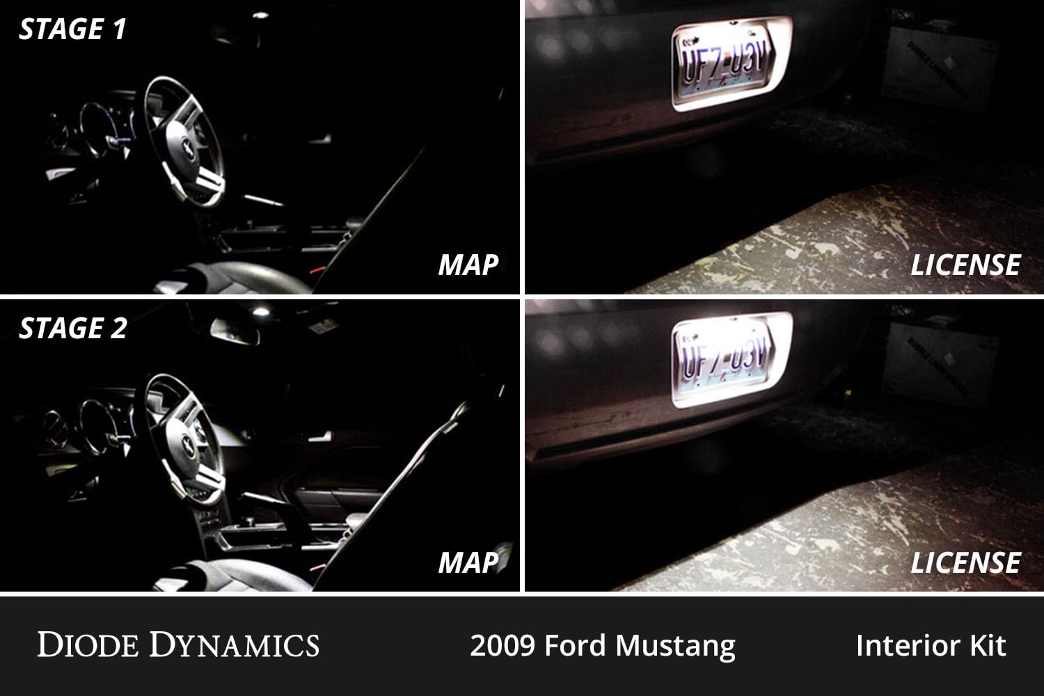 Diode Dynamics LED bulb pack interior compatible with Ford Mustang 2005-2009, Stage 2