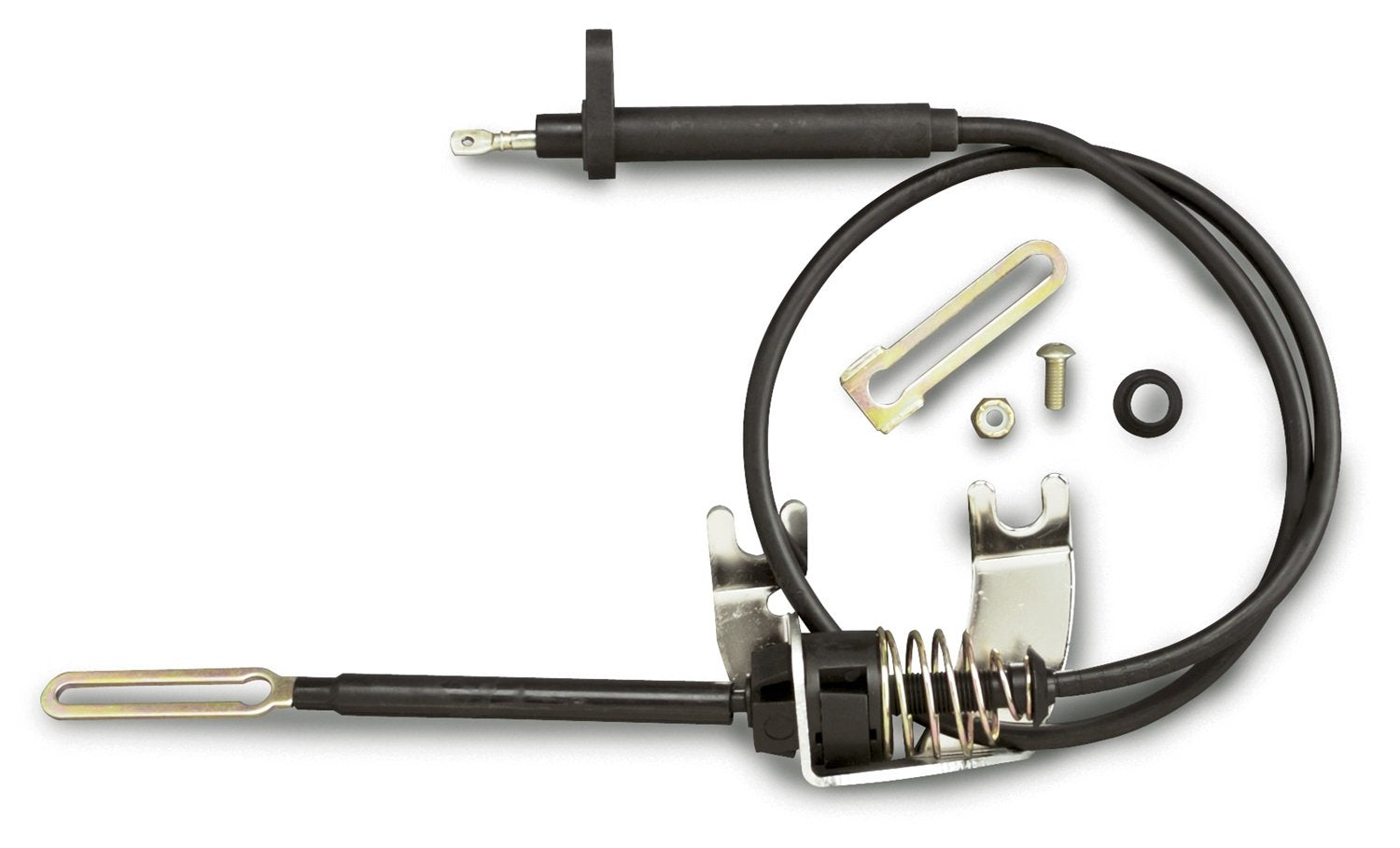 Stainless Steel Kickdown Bracket Kit Lokar KD-2350U with Black Housing for GM 350 Transmission