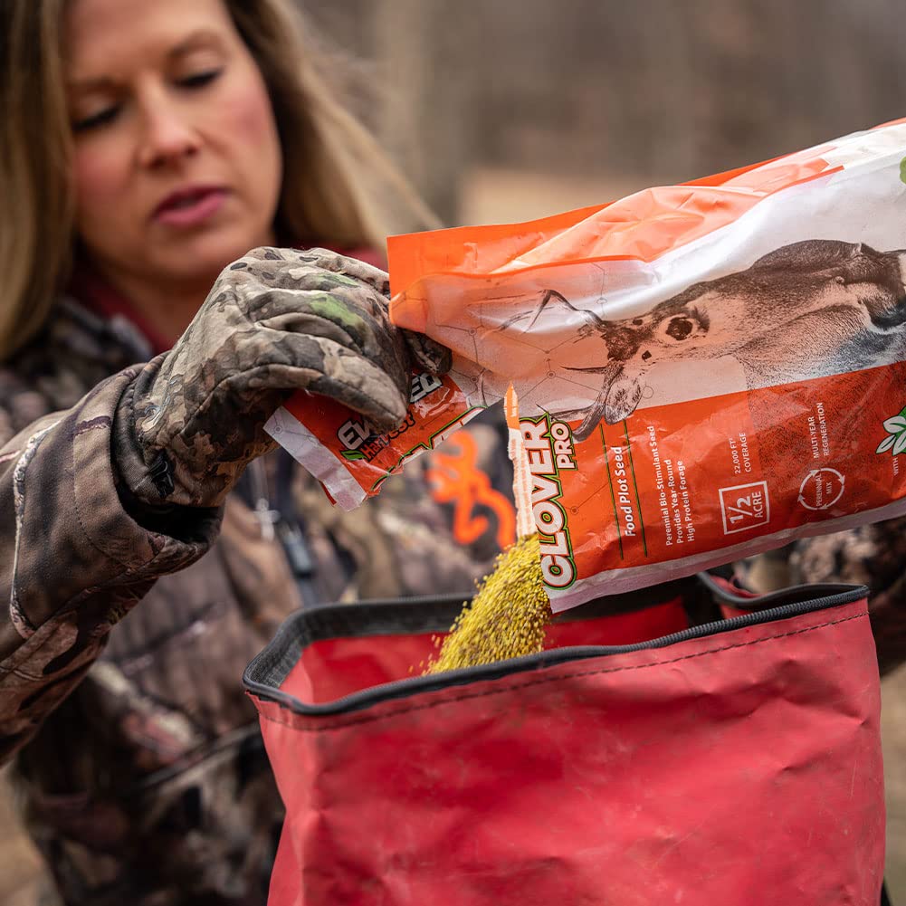 Clover Pro Evolved Harvest Food Plot Seed with Biostimulant Coating - Vital Nutrient Forage for Deer, 4 Lbs.
