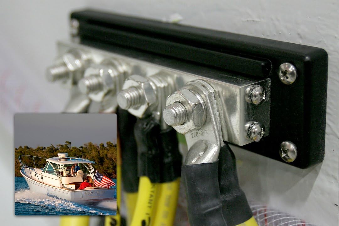 PowerBar Blue Sea Systems 2104 BusBar with Four 3/8, 600A
