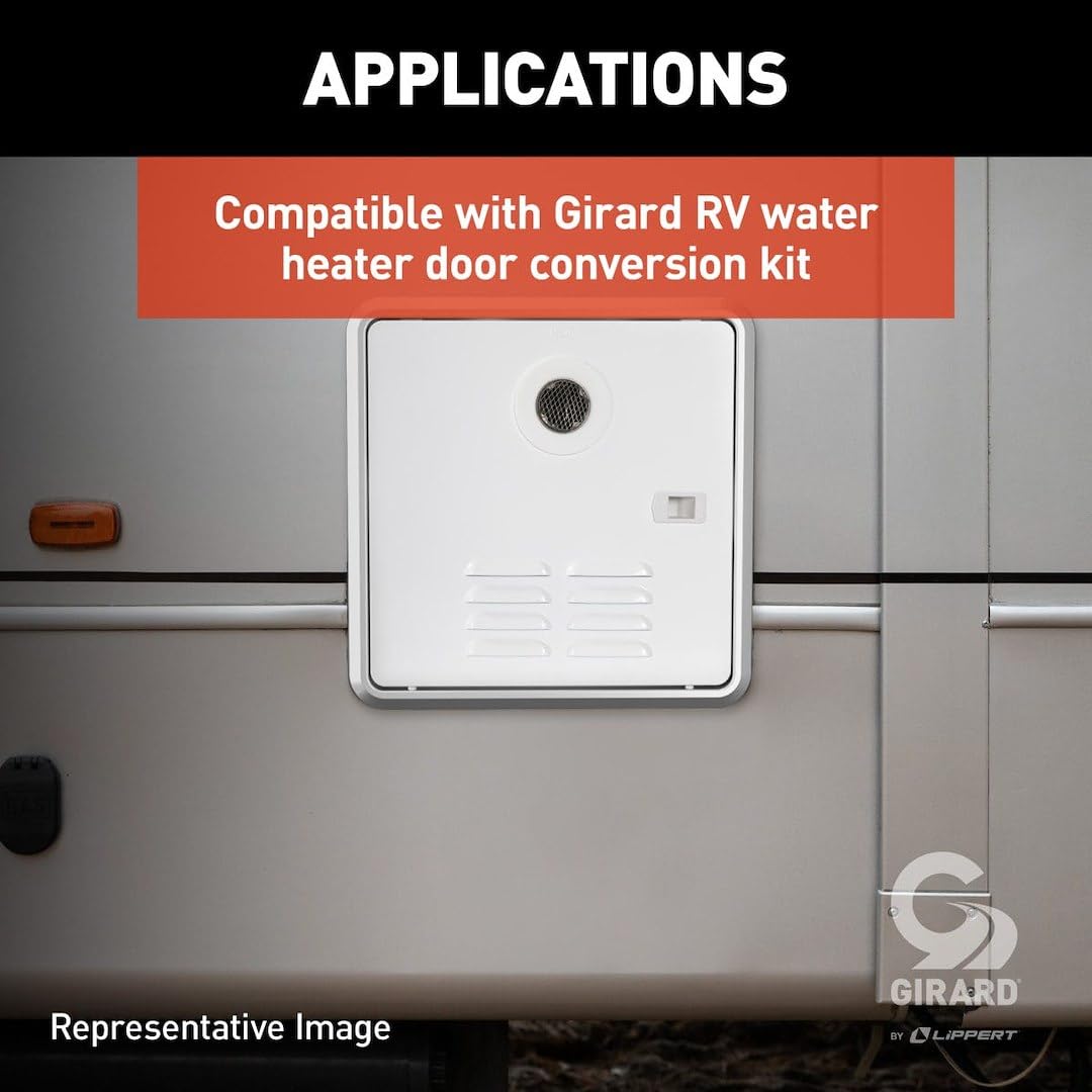 RV Water Heater Door Trim Ring Girard Products Llc - White