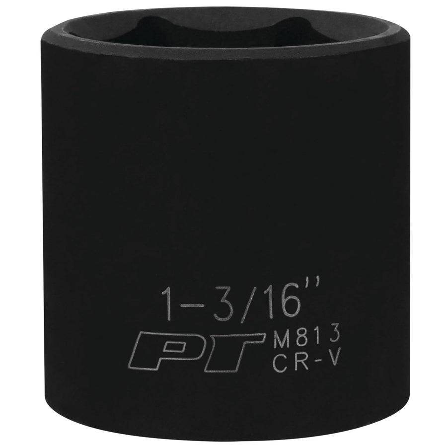 1/2 Drive Performance Tool M813 1-3/16 6-Point Impact Socket - Heavy-Duty Socket for High-Torque Applications and Industrial Use