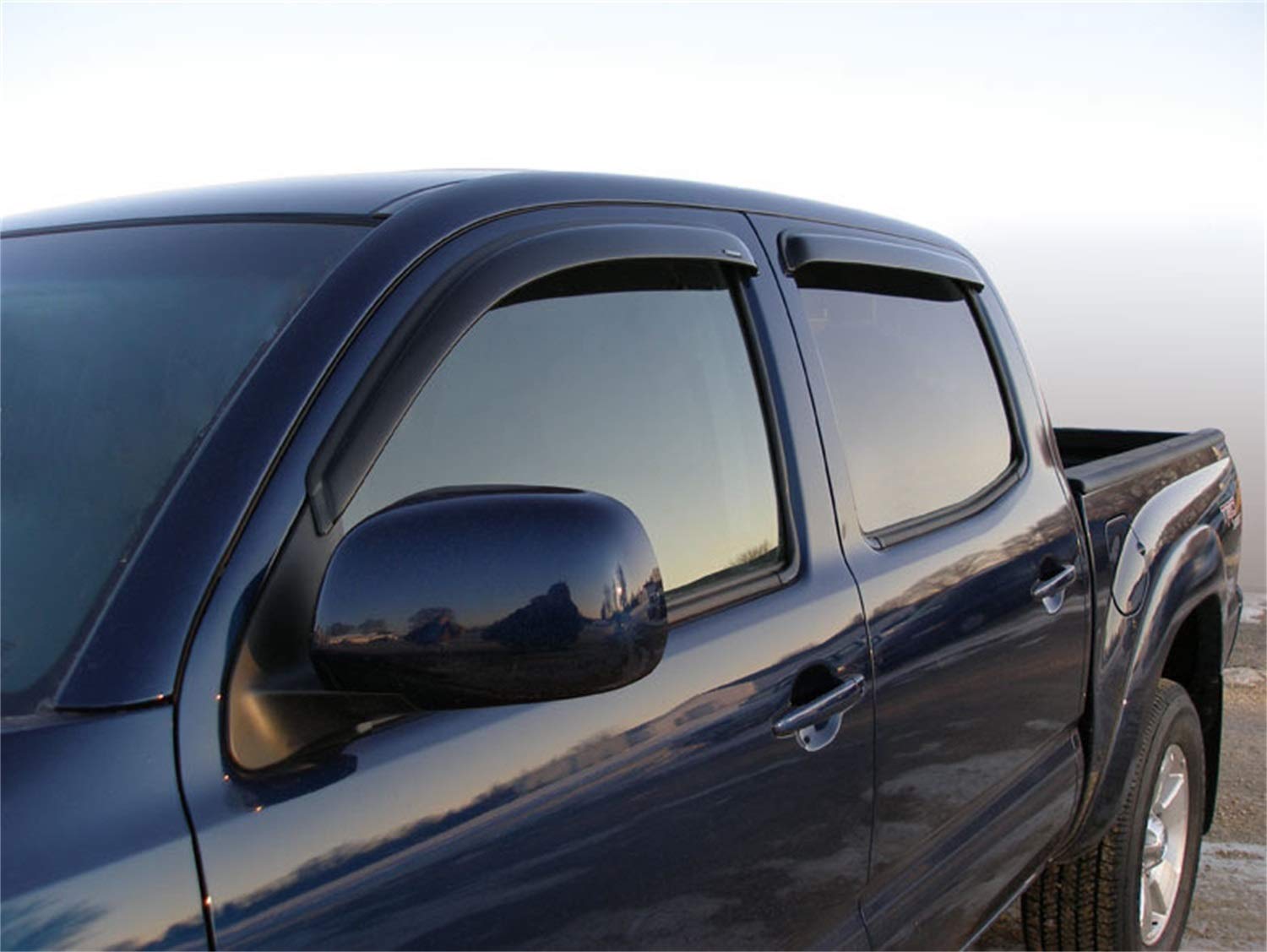 Tape-Onz Sidewind Deflectors | Stampede | 2005 - 2015 Toyota Tacoma Double Cab - Smoke, 4 Pcs. | 6337-2
