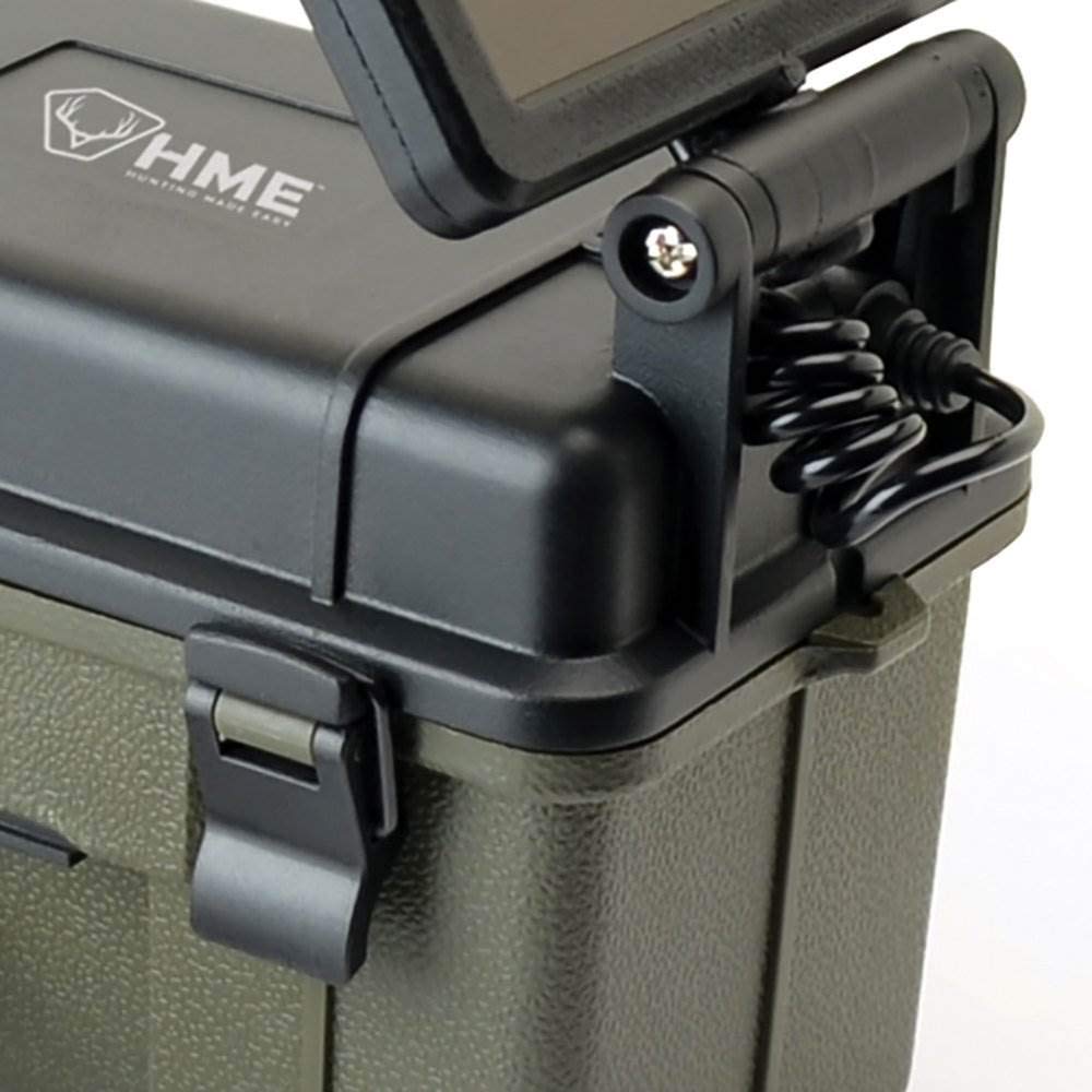 HME 12V/Solar Trail Camera Auxiliary Power Pack Durable Weather-Resistant Housing Easy Installation & Versatile Compatibility, Black