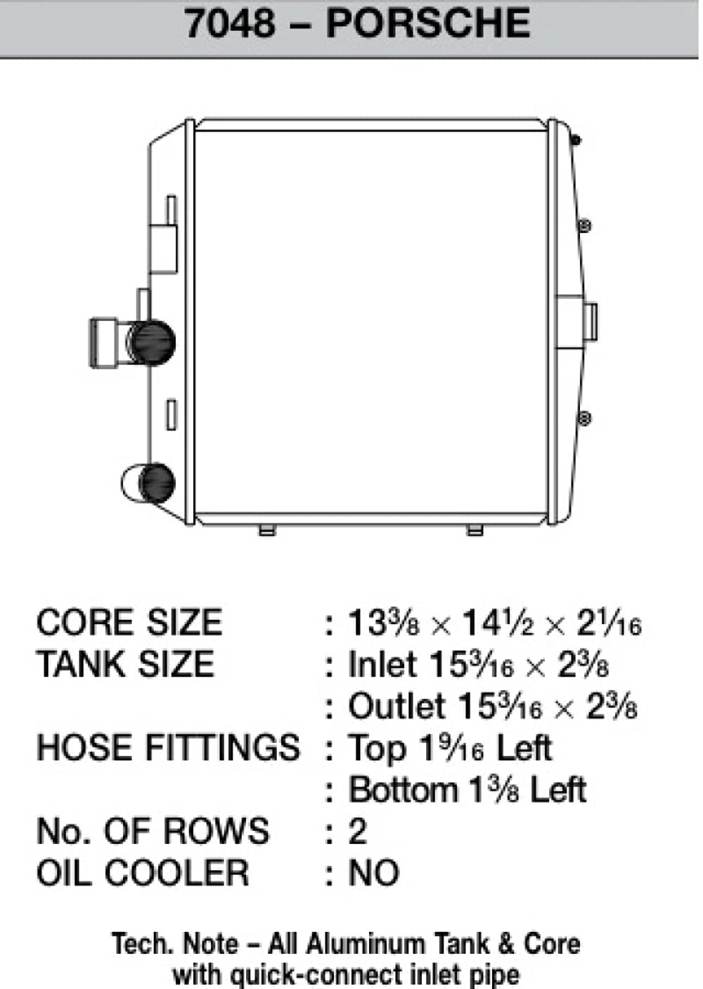 High Performance CSF Radiator 7048