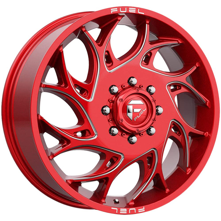 22x8.25 D742 RUNNER, Bolt Pattern: 8x210/, Offset: 105, CANDY RED MILLED, set of 1