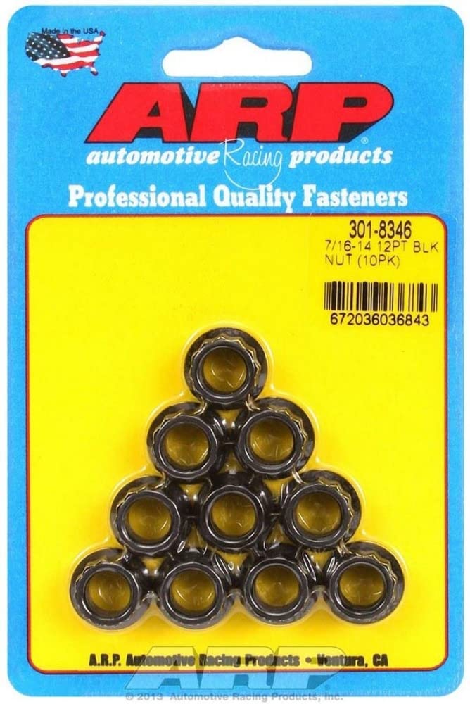 301-8346 ARP 7/16"-14 12-Point Nut - 10 Piece