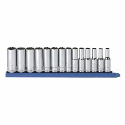 14 Pc. GearWrench Metric 12 Pt. Deep Socket Set 3/8" DRIVE
