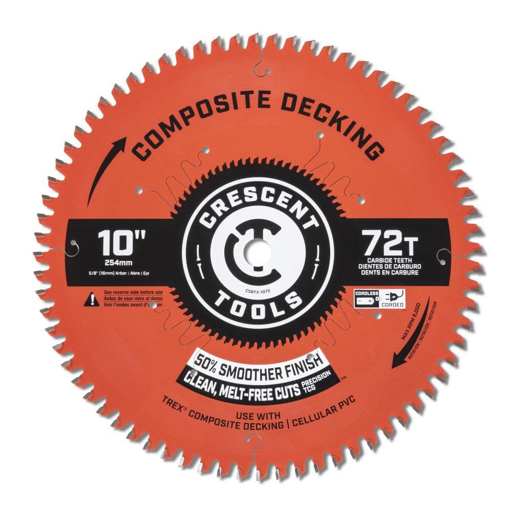 CRESCENT 10" CRESCENT 72T COMPOSITE BLADE (CSBTX-1072)