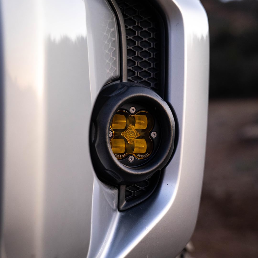 Baja Designs SAE Fog Pocket LED Light Kit for Toyota 4Runner, Tacoma, Tundra Squadron-R (SAE Fog; Clear)