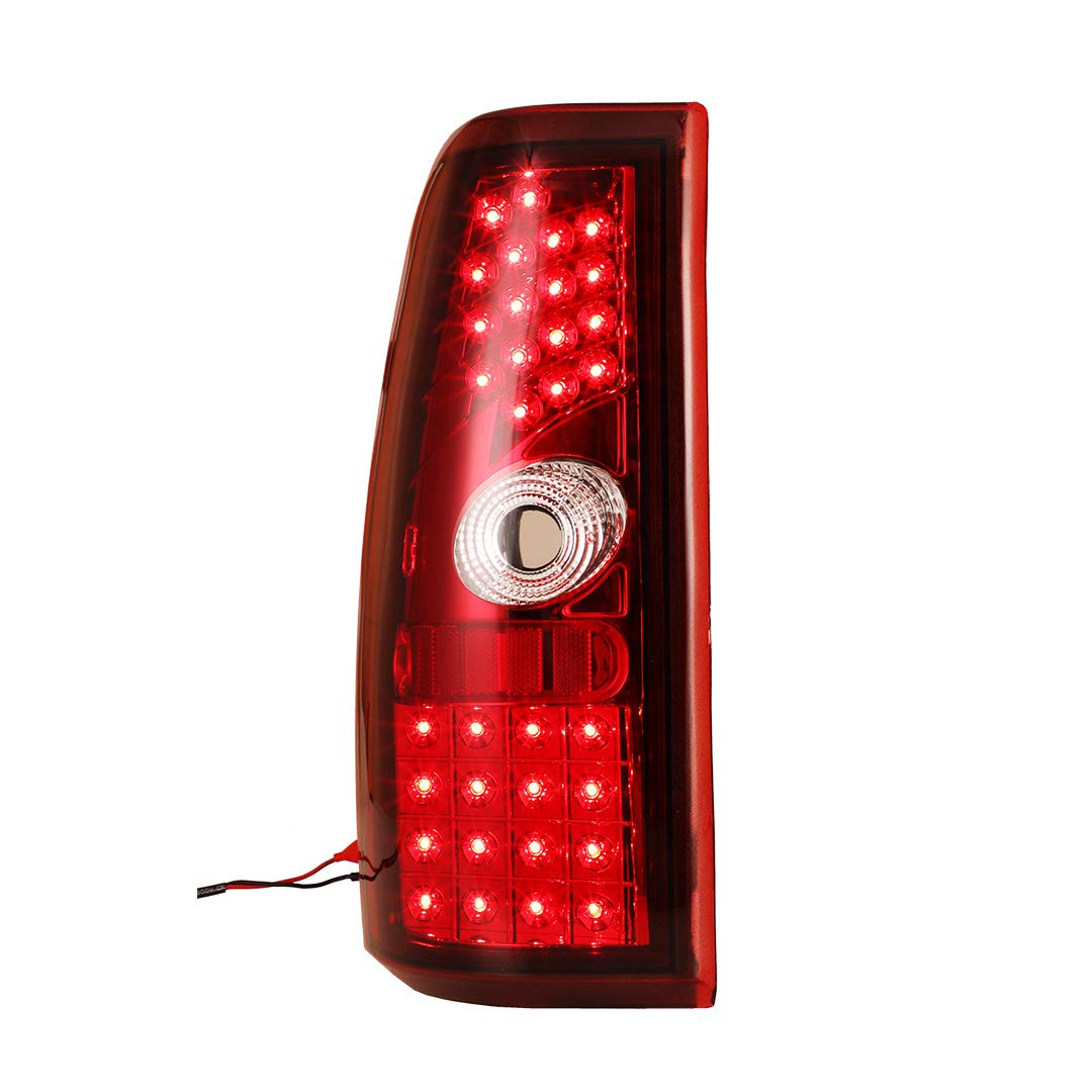 Winjet LED Tail lights for [1999 2000 2001 2002 2003 2004 2005 2006 Chevrolet Silverado] [1999-2003 GMC Sierra] Street Series
