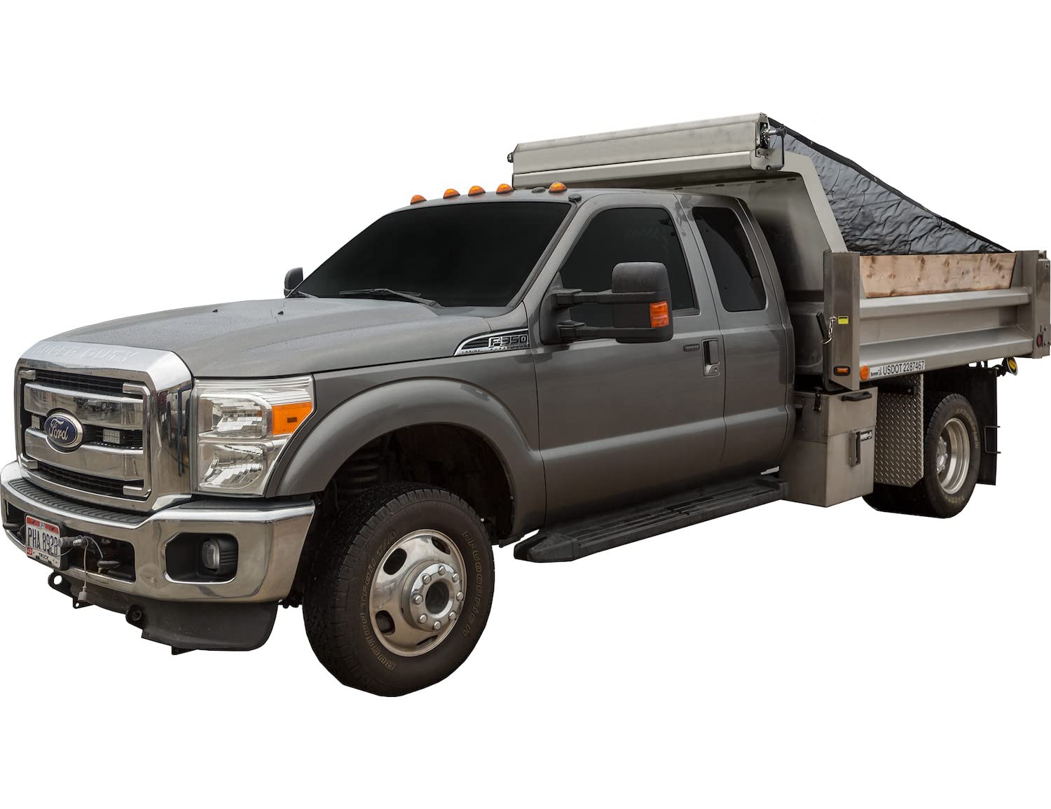 Buyers Products TDH7512 Aluminum Tarp System With Mesh Tarp And Deflector Housing, 7-1/2 FT X 12 FT, Dump Body Tarp Kit, Dump Trailer Accessories, Dump Body Accessories