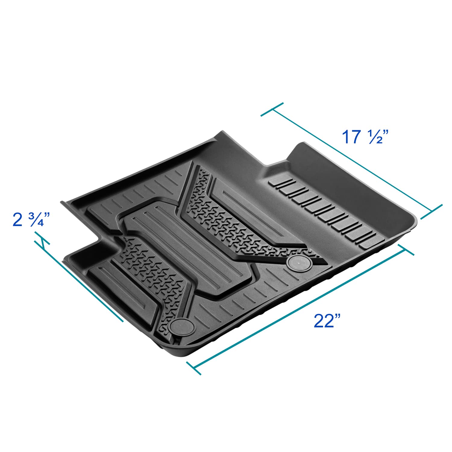 All-Weather Spec-D Tuning Black Injection-Molded TPE Front + Rear Floor Mats Compatible with 2016-2021 Honda Civic, 5PC