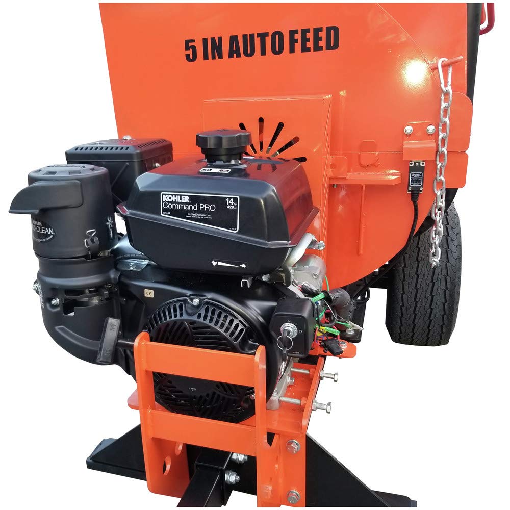 14 HP DK2 5-Inch 429 cc Hydraulic Auto-Feed Chipper Shredder with Electric Start
