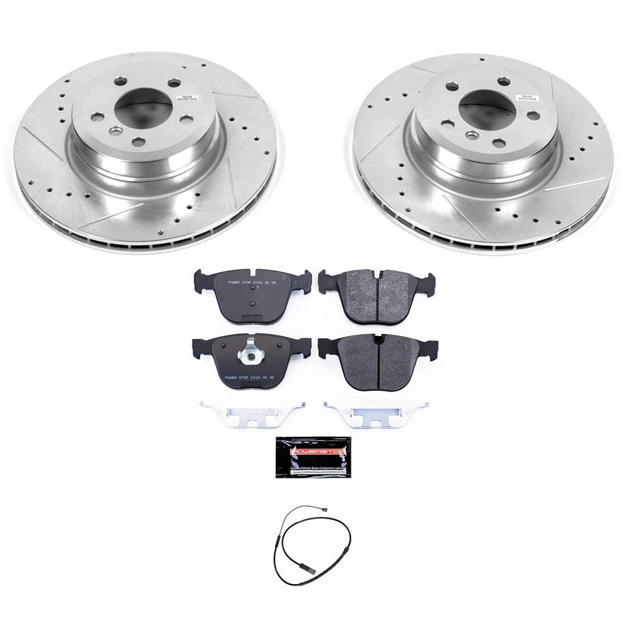 Rear POWERSTOP Track Day High-Performance Brake Pads and Rotors Kit For BMW X6 2019 [Vehicle Specific]