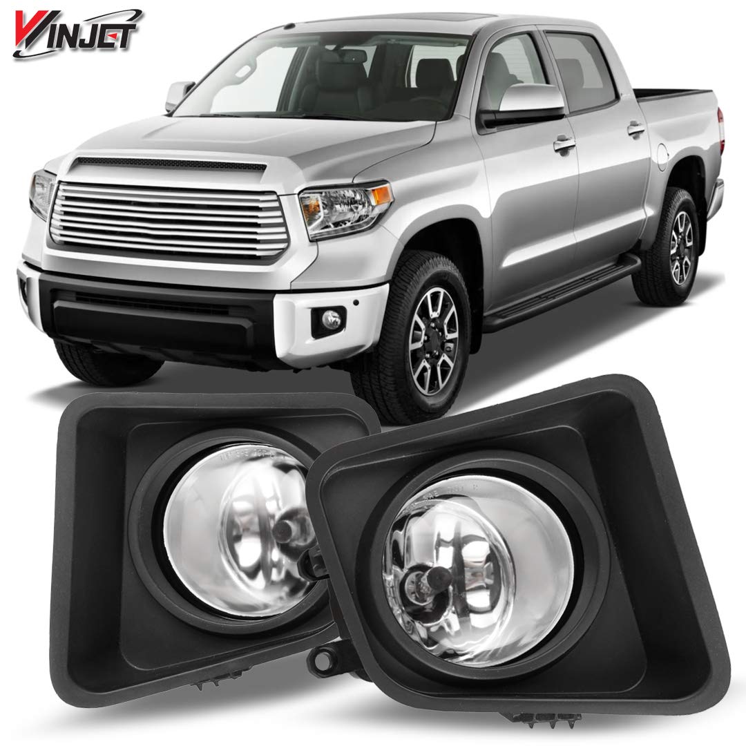 Fog Lights Assembly Winjet Compatible with [2014 2015 2016 2017 2018 2019 2020 Toyota Tundra] Driving Fog Lights + Switch + Wiring Kit