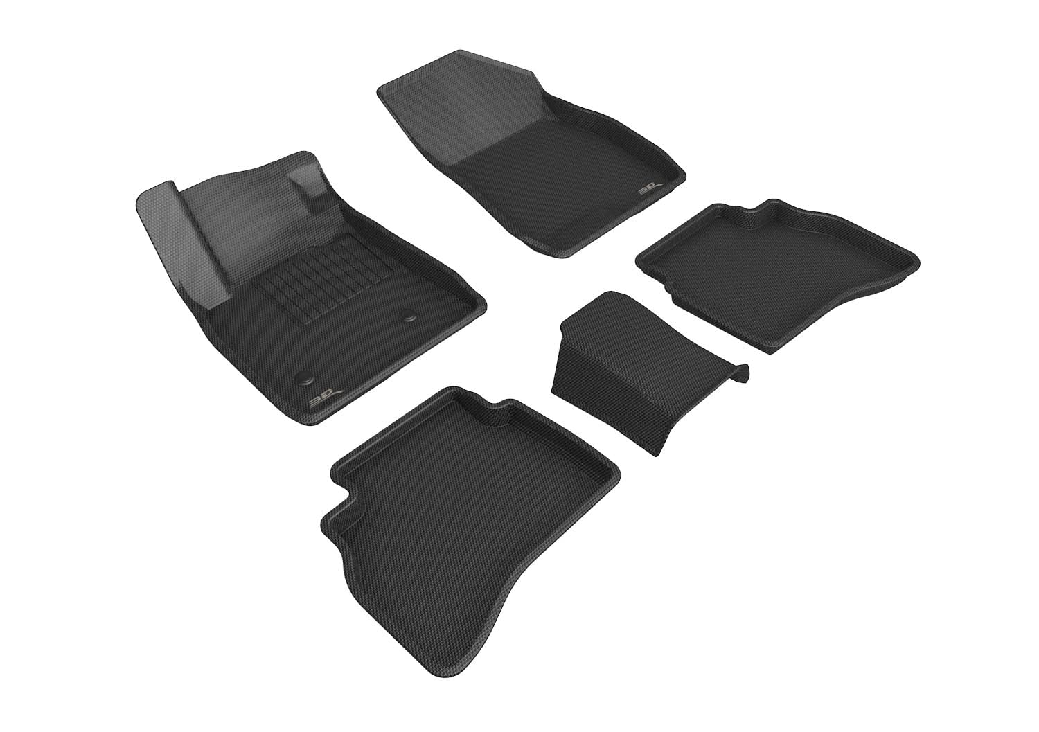 3D MAXpider Kagu Custom Fit Floor Mats (Black) Compatible with Chevrolet Trailblazer AWD 2021-2026 - Full Set