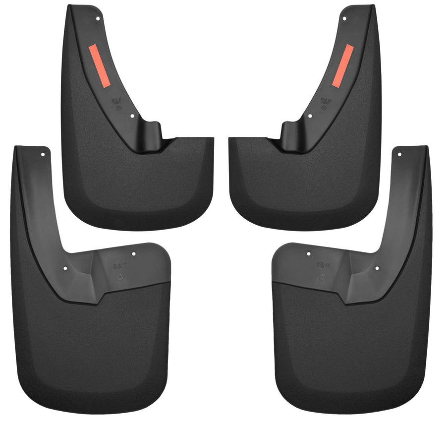 Husky Liners Mud Guards Custom | Fits 2009-2024 Ram 1500/Ram 1500 (19-24 Classic Body) 2010-2018 Ram 2500/3500 w/Single Rear Wheels & w/OEM | Front & Rear, 4-pc Black - 58186