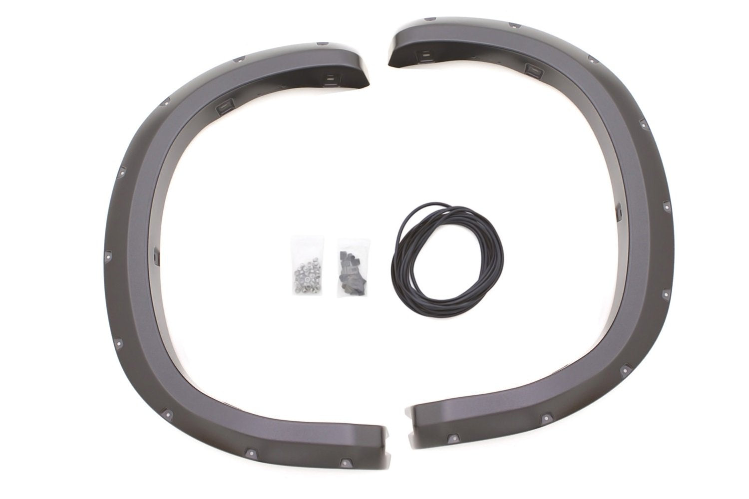 Lund Elite Series RX602SB Black Rivet Style Standard Rear Fender Flare - 2 Piece