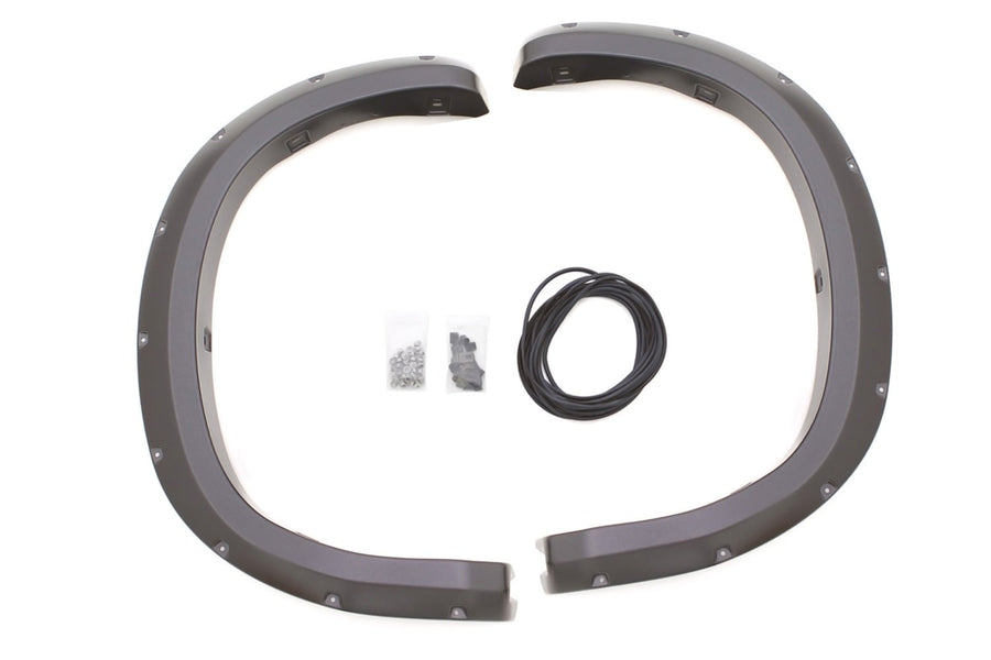 Lund Elite Series RX602SB Black Rivet Style Standard Rear Fender Flare - 2 Piece