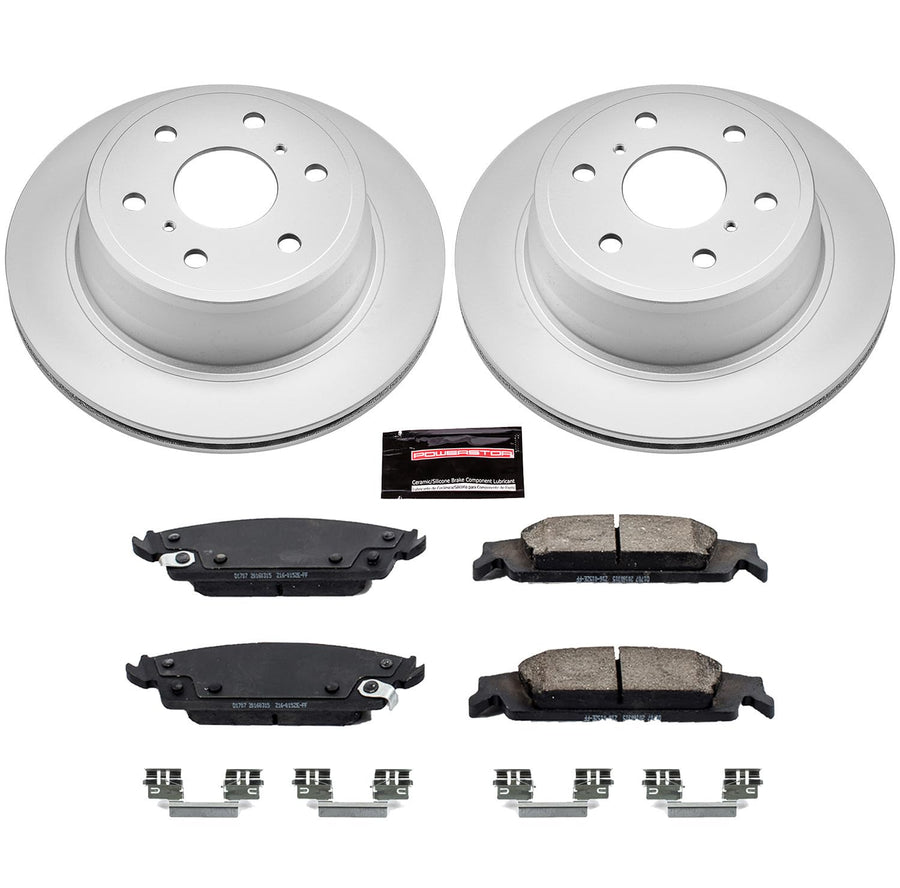 Power Stop CRK6562 Z17 Geomet Coated Brake Kit For Escalade, Escalade ESV, Silverado 1500, Silverado 1500, Suburban, Tahoe, Sierra 1500, Sierra 1500 Limi, Yukon, Yukon XL [Model Specific]