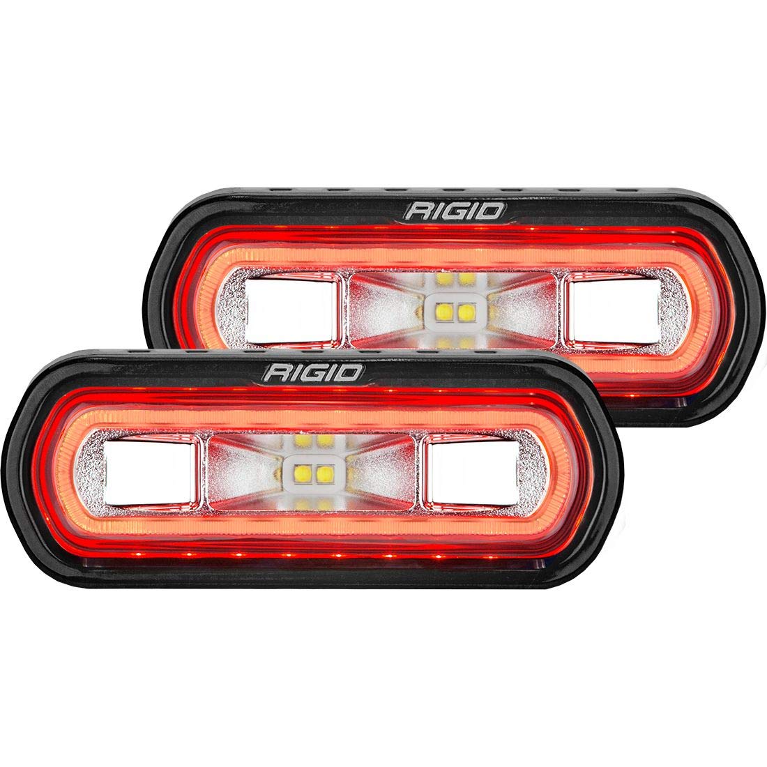 OFF-ROAD SPREADER POD RIGID SR-L SERIES RED HALO PAIR (set of 2) SURFACE MOUNT, 53122