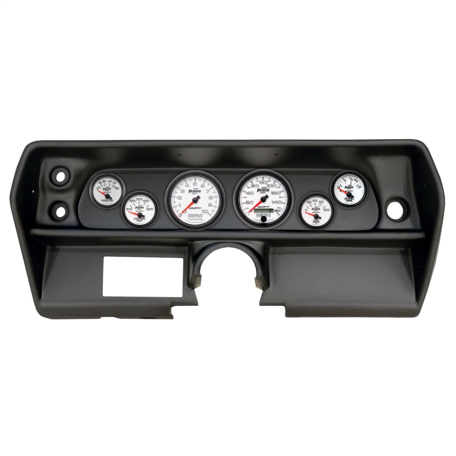 AutoMeter Dash Kit Direct Fit, (3 3/8" X2, 2 1/16" X4), Chevy Nova 68, Phantom Ii (2905-10)