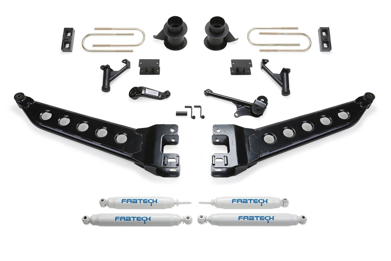 Fabtech K3070 Lift System Radius Arm w/Performance Shocks 5 in. Kit w/Performance Shocks And Factory Radius Arms Radius Arm Lift System