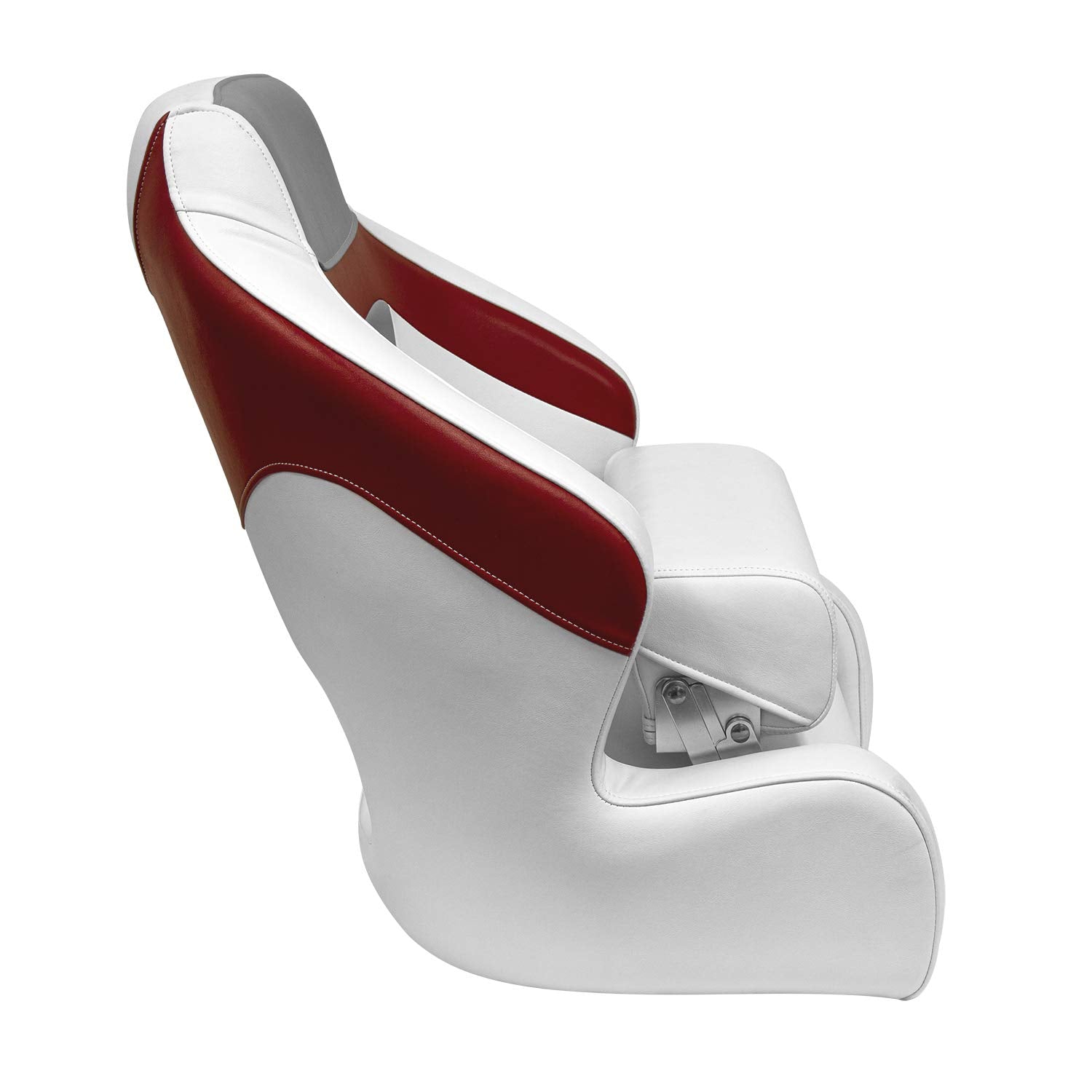 Wise BAJA XL 3338-1774 Bucket Seat with Flip Up Bolster, Brite White/Marble Grey/Dark Red