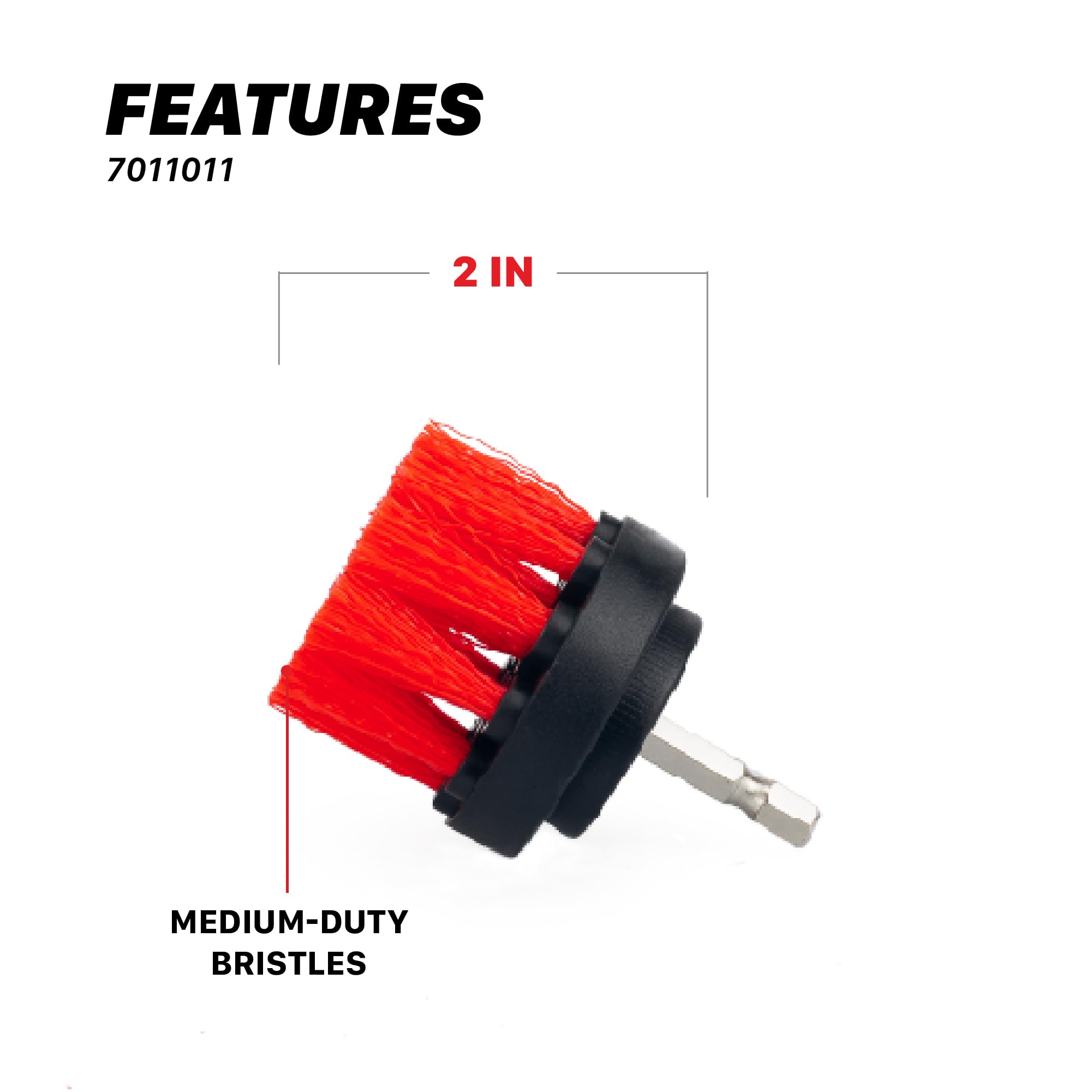 Maxshine M8 Universal Drill Brush Set, 3-Piece (2”, 4”, 5”) | Heavy-Duty Carpet & Upholstery Cleaner with Drill Attachment | Detailing Brush Kit for Leather, Fabric, Seats, Floor Mats & Car Interiors