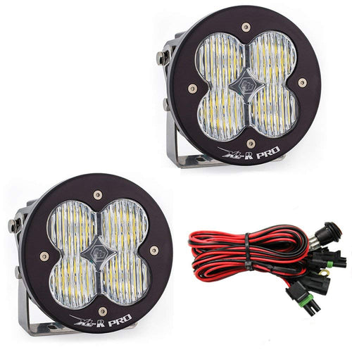 Baja Designs LED Light Pod Pair XL-R Pro - 2 PCS with Wiring Harness (Wide Cornering; Clear)