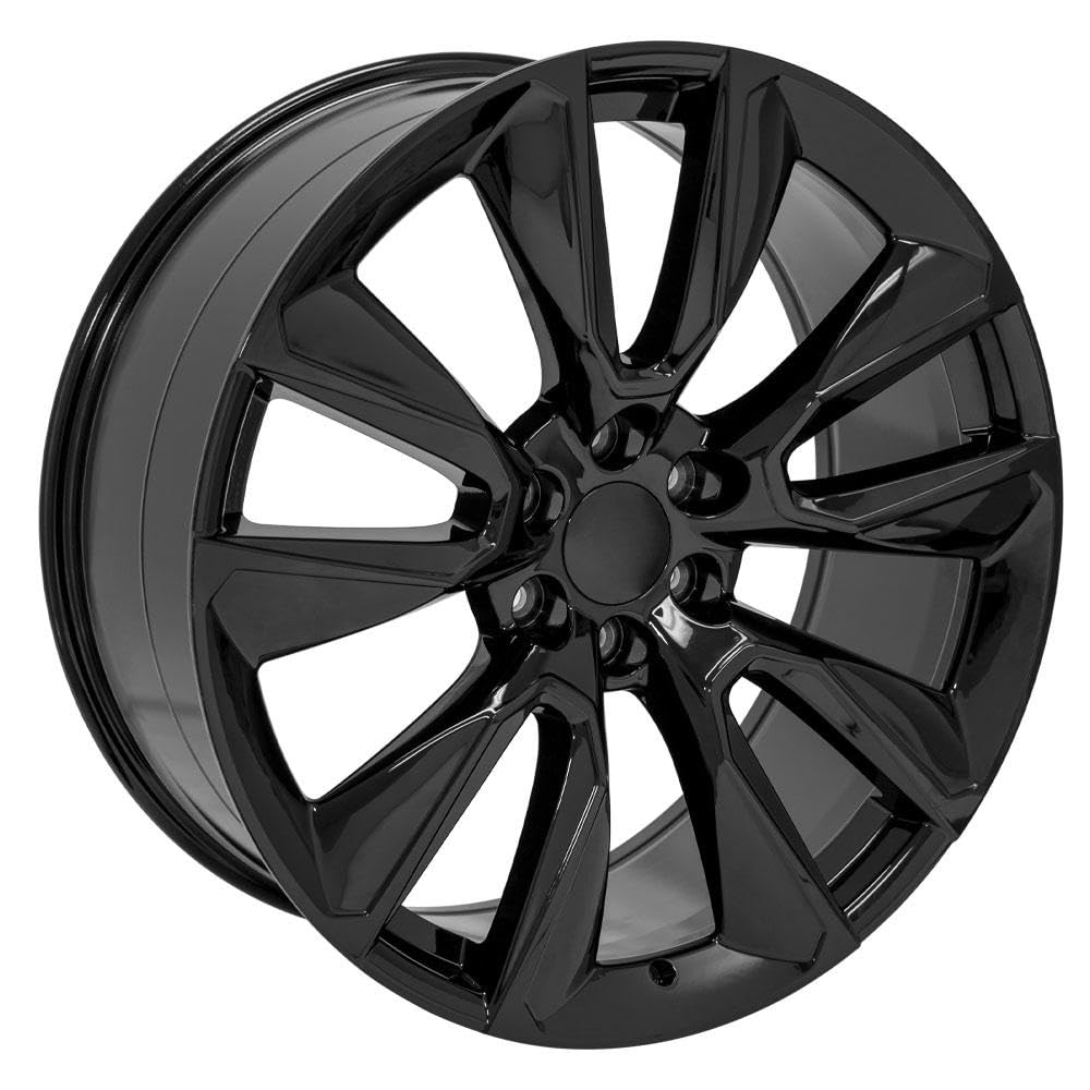 24 Inch OE Wheels CV32 Rim Fits Silverado 1500 Style 6x139.7 24x10 Gloss Black - Hollander 5916 (1)