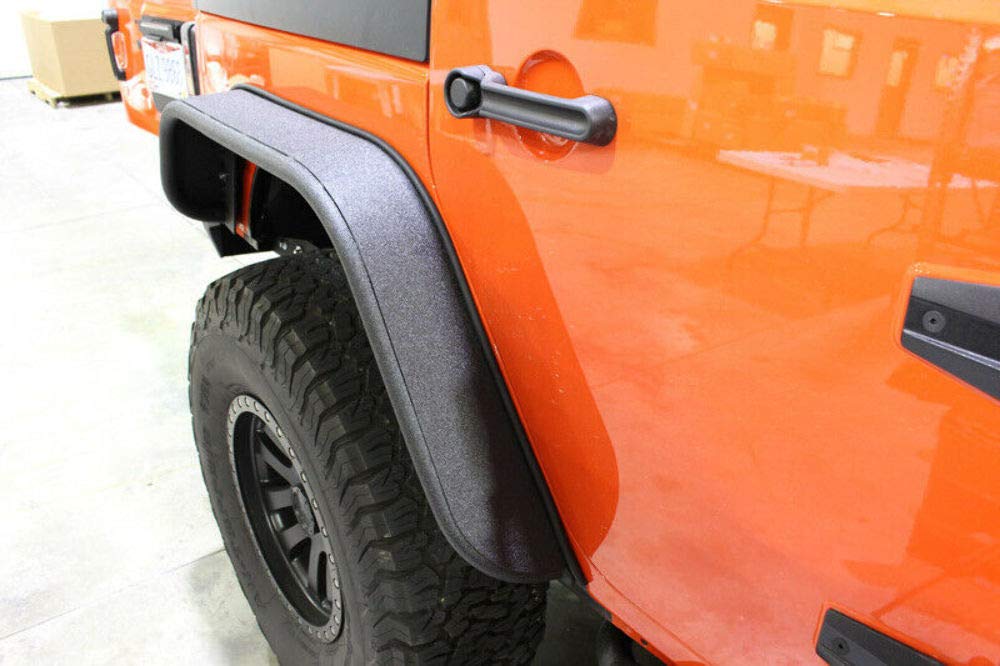 FISHBONE Jeep Offroad JK Tube Fenders 07-17 Wrangler JK Front/Rear Set of 4 Aluminum Black Textured Powdercoat