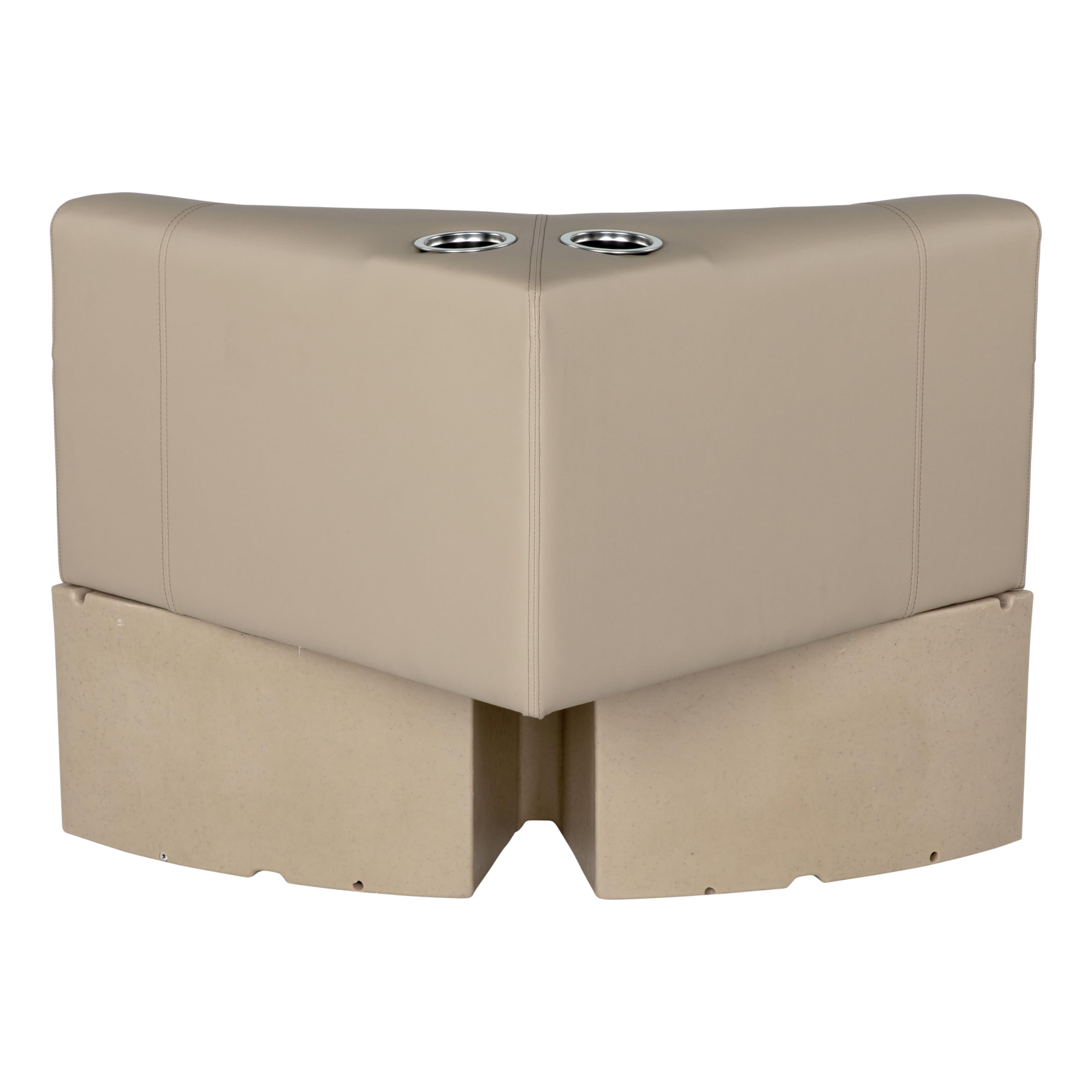 Lippert 32" Square Rockport Series Pontoon Corner Seat, Measures 32" L x 32" W x 30" H, Marine-Grade Vinyl, High-Density Foam, Easy Installation, Fits Most Pontoons, Sand – 20221094113