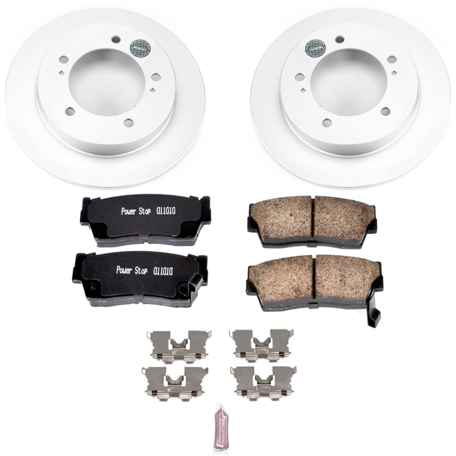 Coated Brake Rotors and Z17 Ceramic Brake Pads Kit Power Stop CRK4919